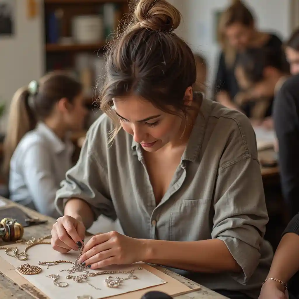 Atelier bijouterie féminine influenceuse