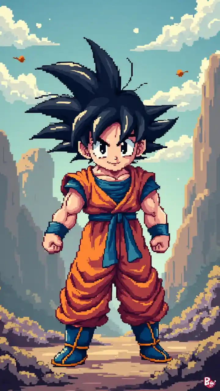 Pixel Art Goku