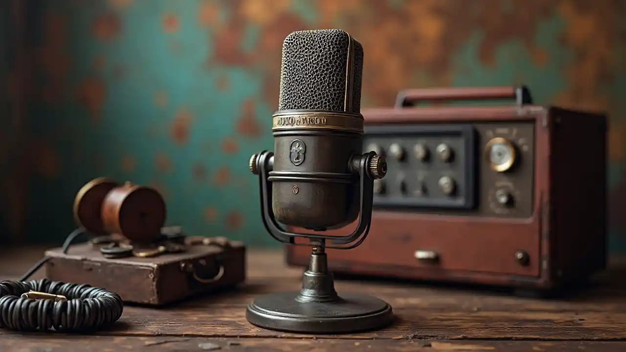 Vintage Grunge Rokero Microphone