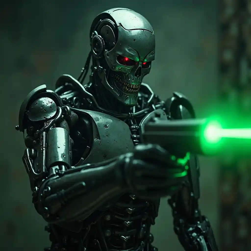 Terminateur laser Cyberg sans visage