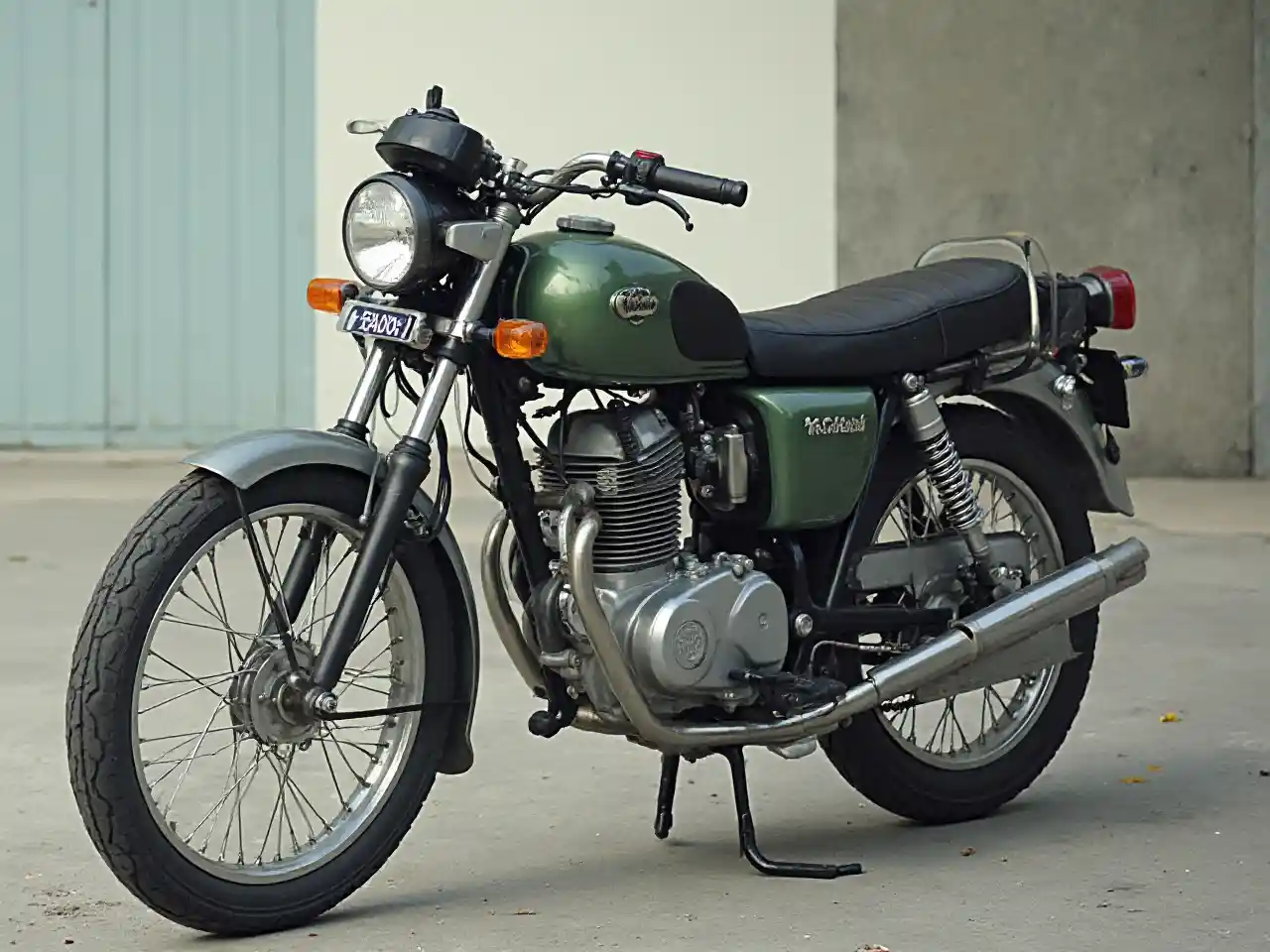 Seni Vektor Sepeda Motor Klasik