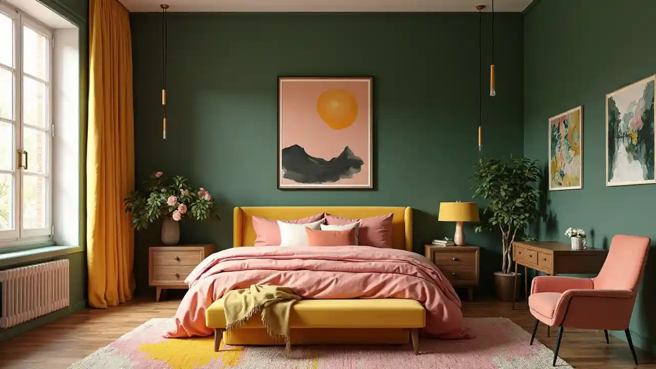 Sjakk Vintage Maximalist soverom