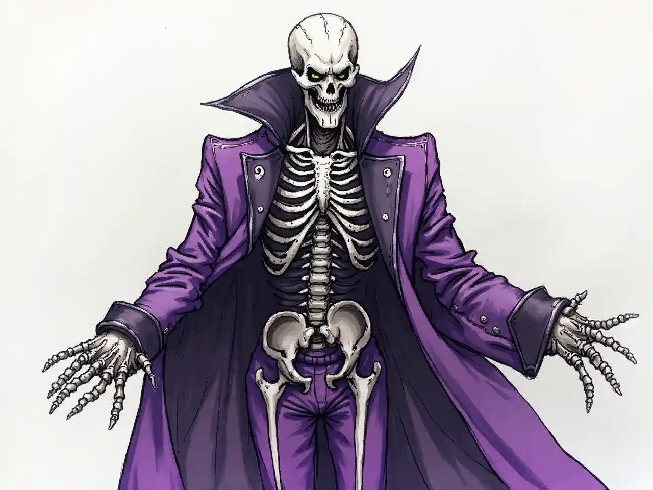 Skeleton Fancy Suit Sketch