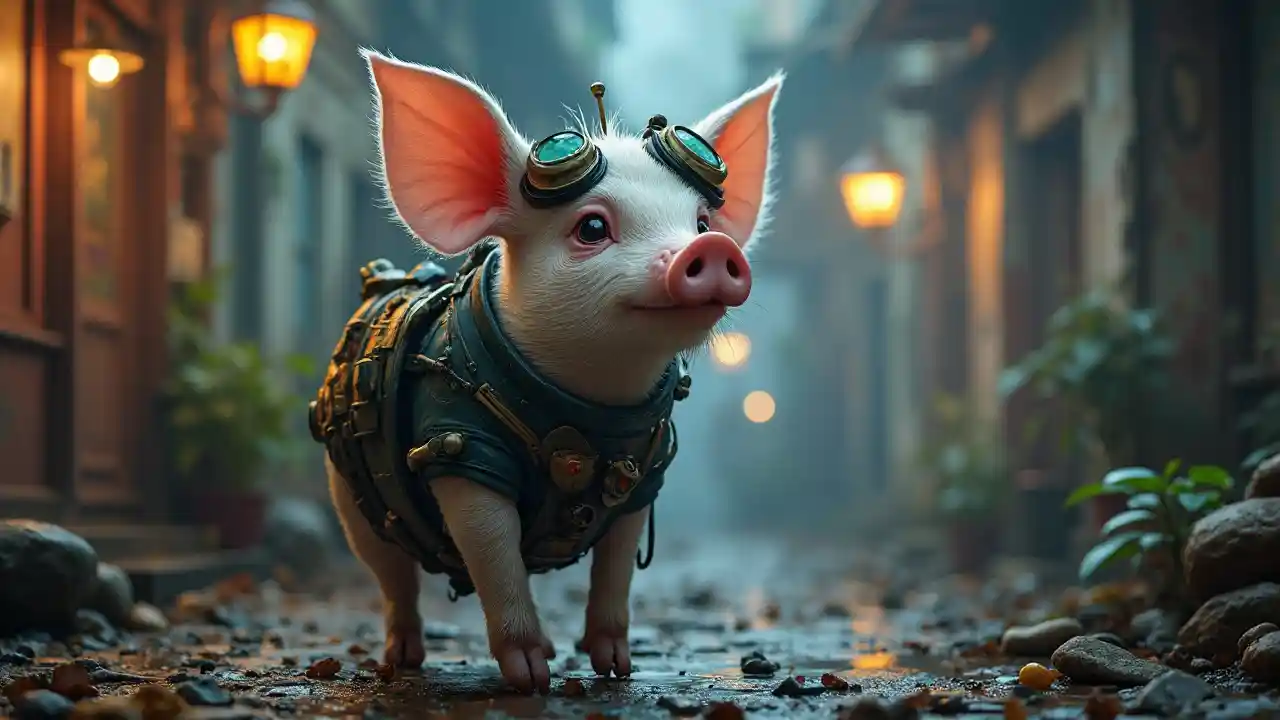 Nguruwe Steampunk Cyberpunk