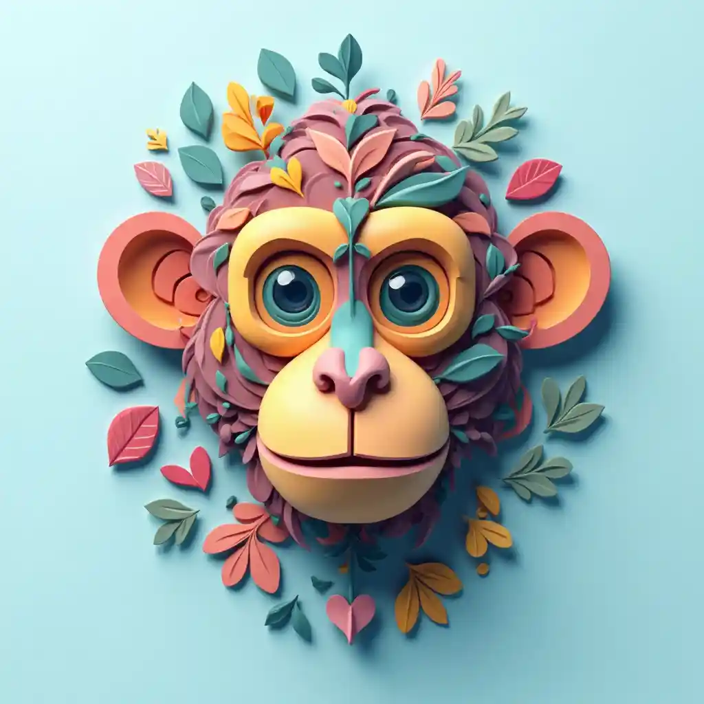 Abstrak Kepala Monyet