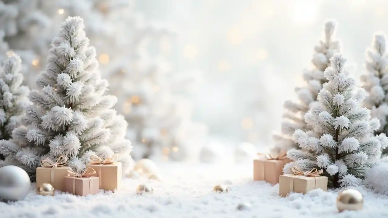 خلفية عيد الميلاد أبيض