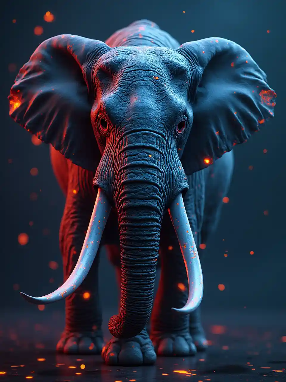 Bitcoin Cyberpunk Elephant Icon