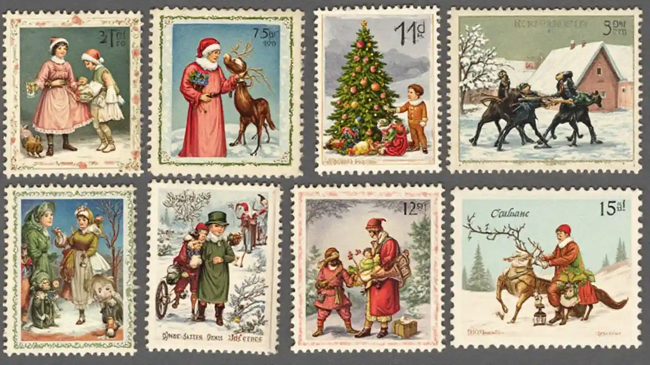 Stempu za Krismasi za Vintage