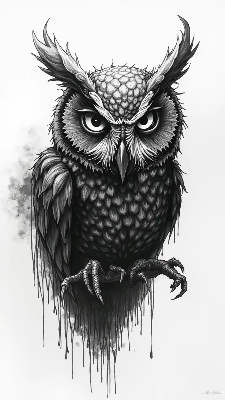 Mchoro wa Bundi wa Ibilisi