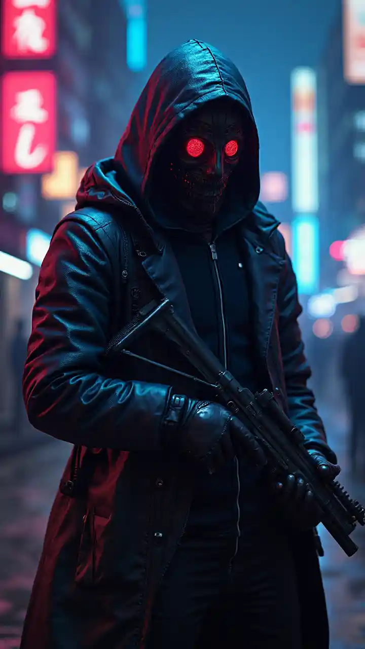 Cyberpunk Masked Hunter