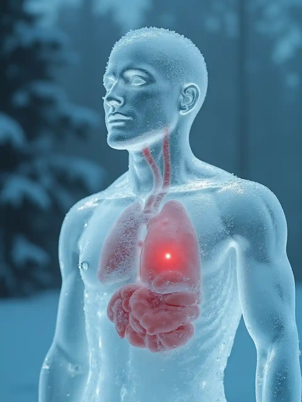 Iceman Porträt sichtbarer Organe