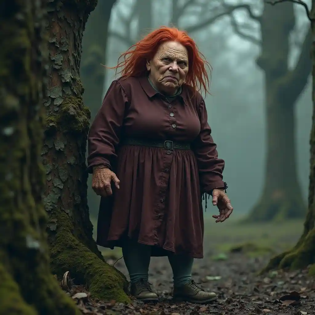 Vieille sorcière furieuse