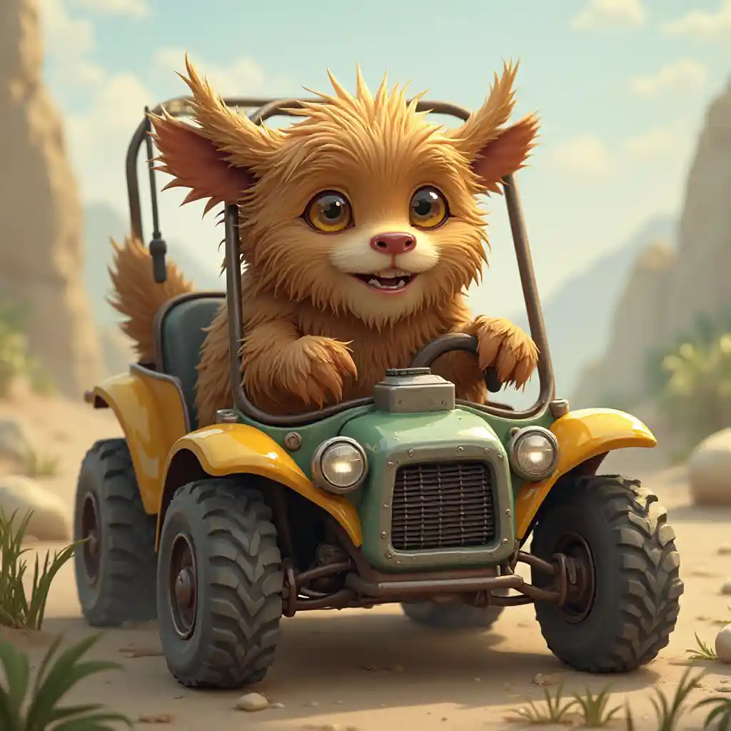 Monster au volant d'un véhicule tout-terrain