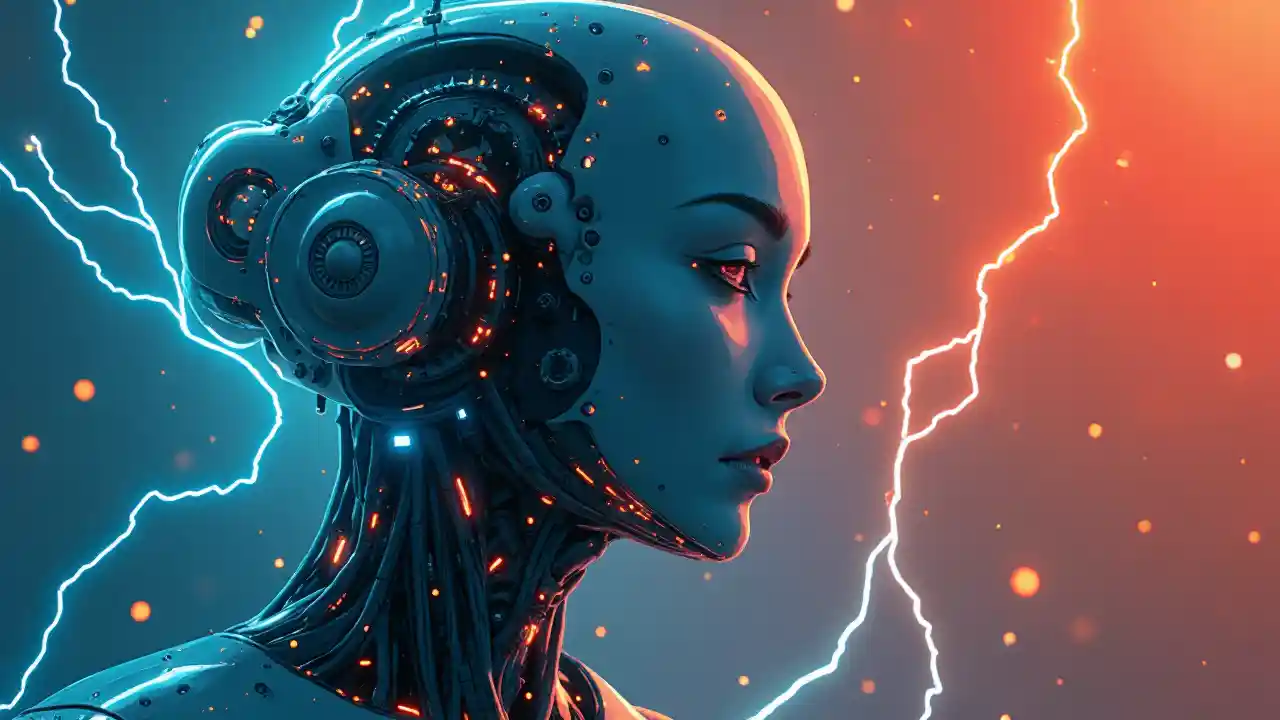 Robot Yüzü İllüstrasyon Sanatı