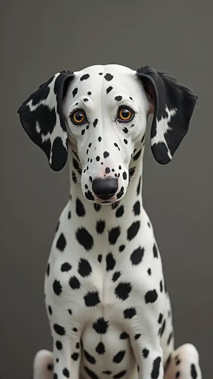 Imagen dálmata manchada cuadrada