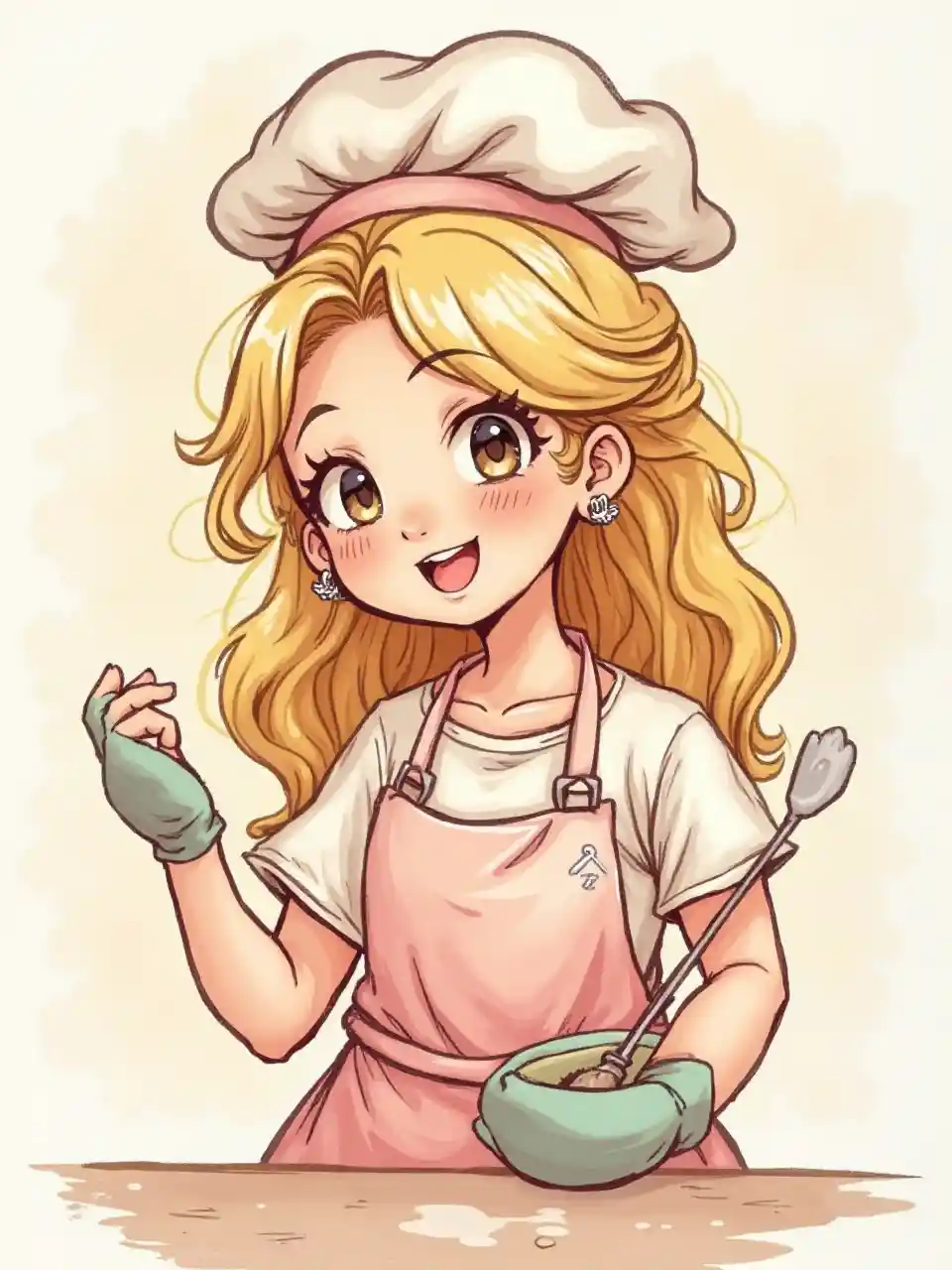 Cartoon Girl Chef