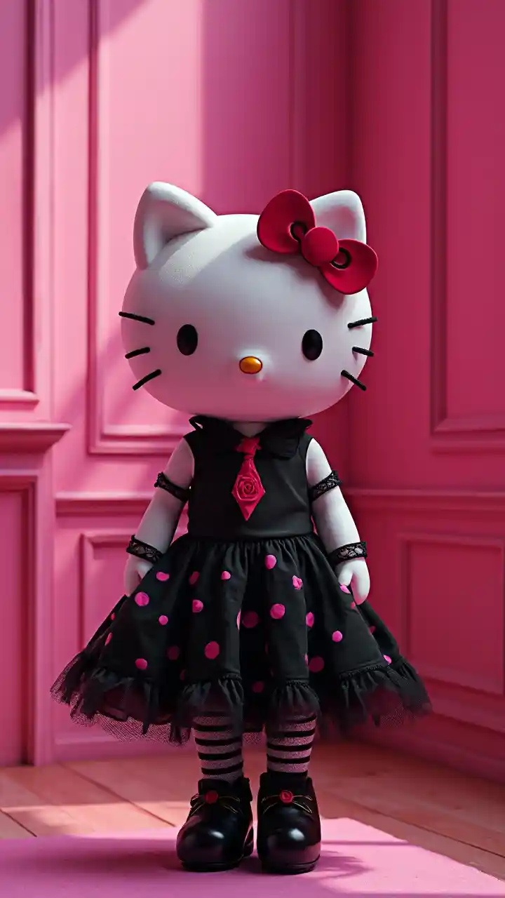 Goth Hello Kitty Pink