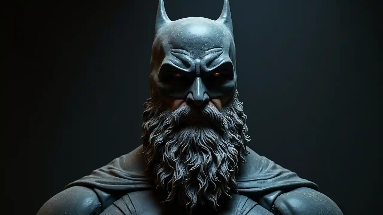 Tượng bán thân Batman bằng đá cẩm thạch