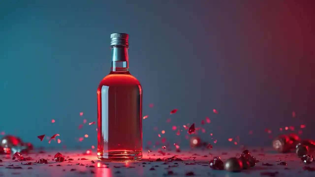 লাল নীল বোতল কভার