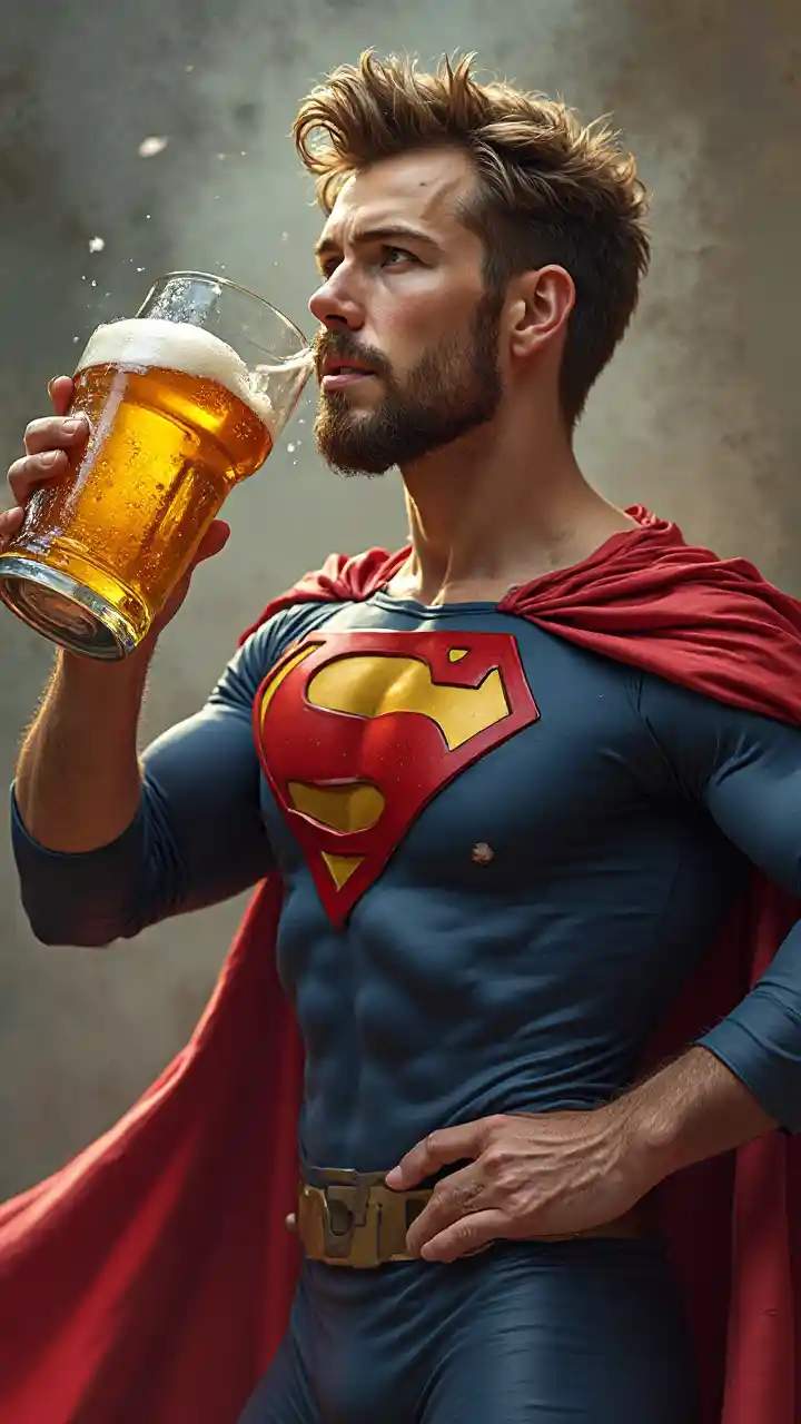Hero Beer Drinking