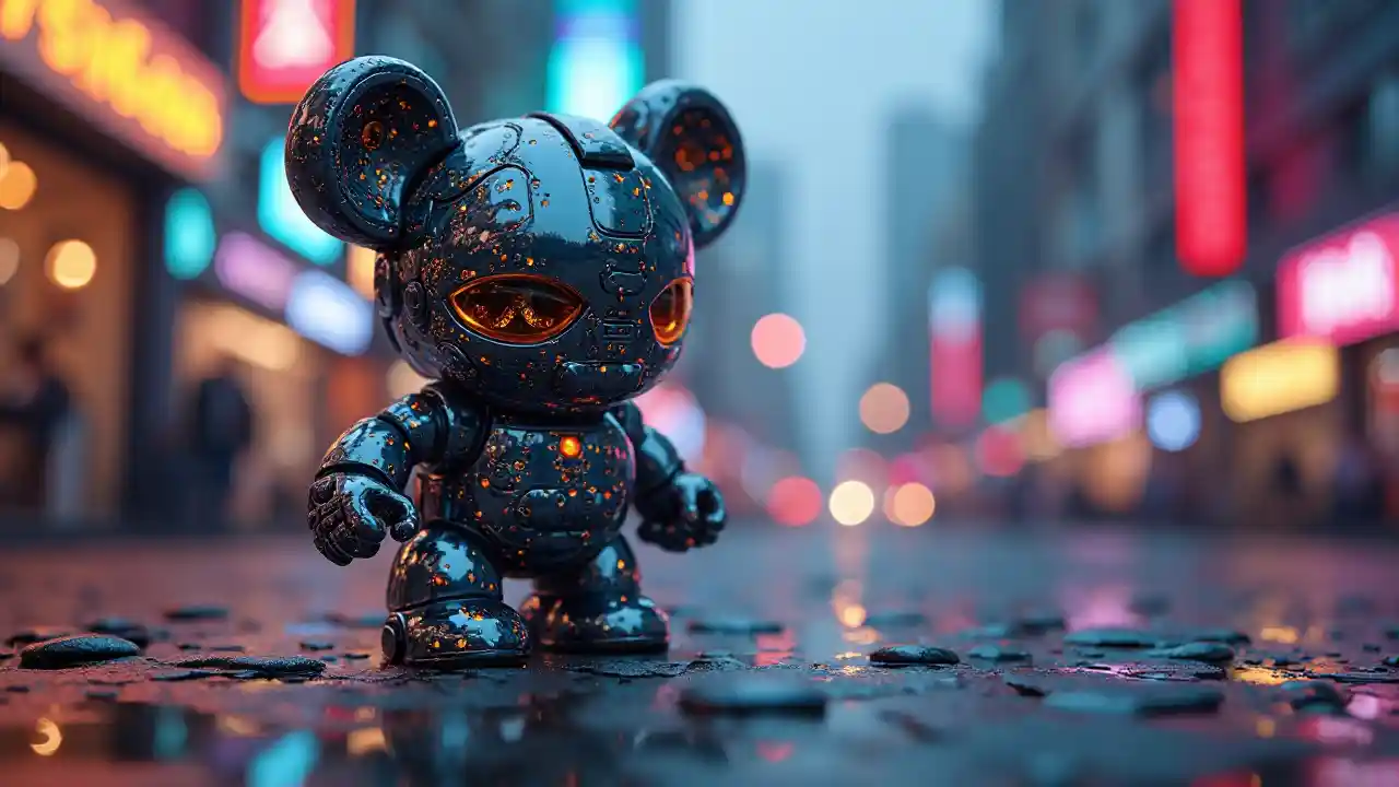 Cyberpunk Greebles Robot Figurine