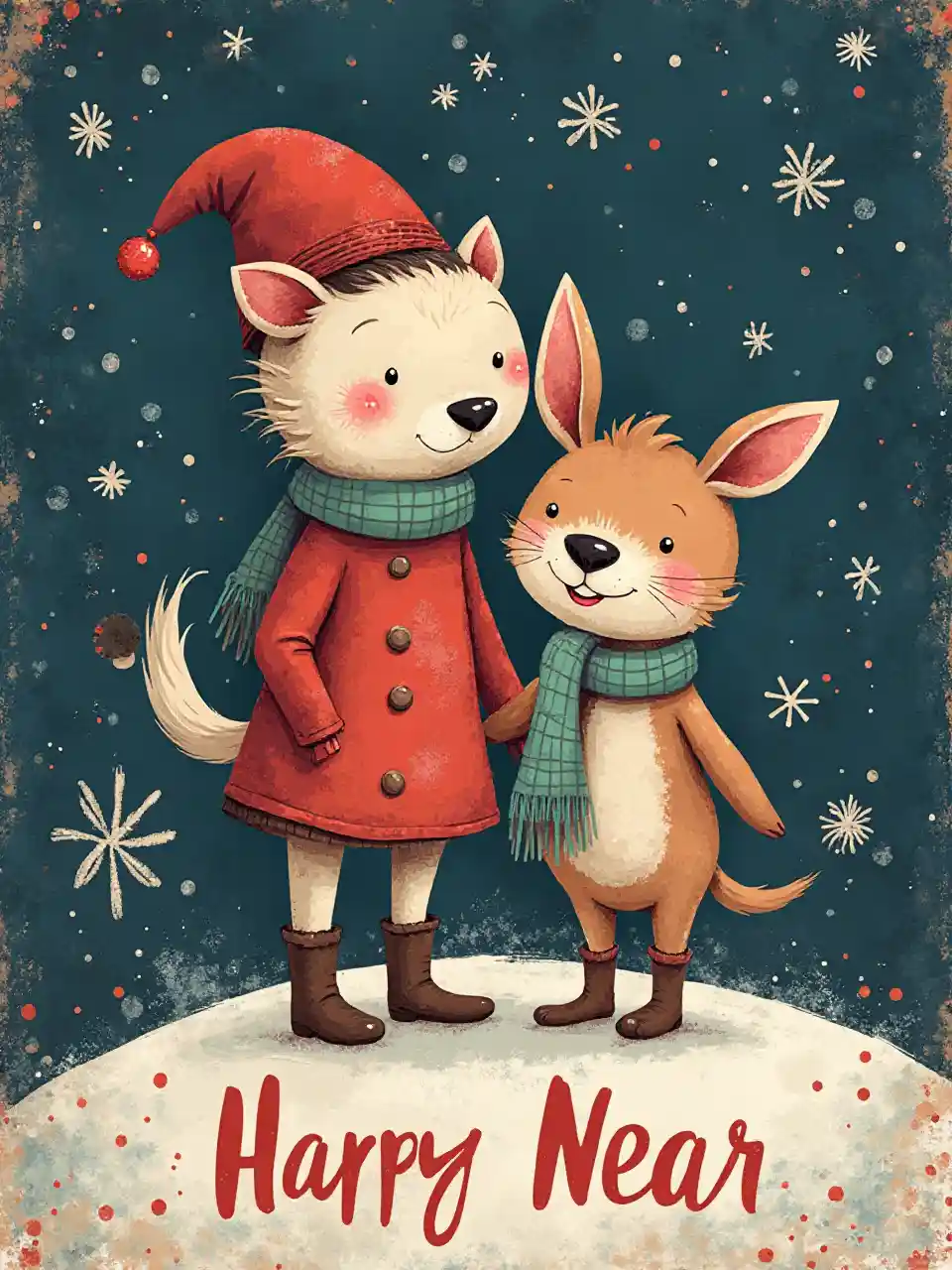 Ubuni wa Kadi za Posta za Mwaka Mpya