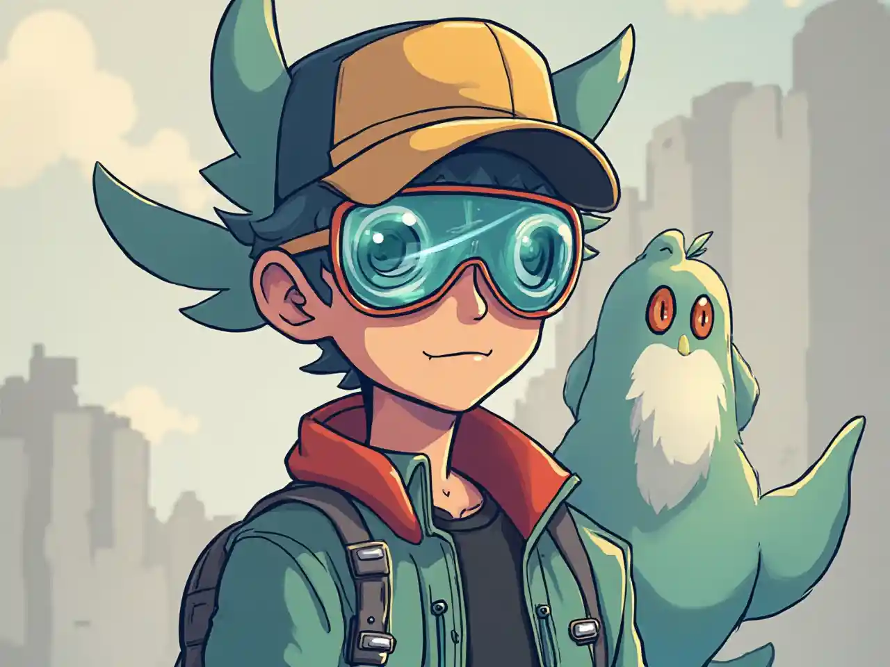 Cartoon Pokemon Trainer Glasses