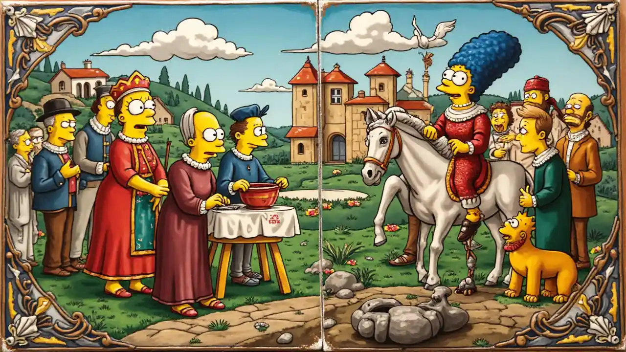 Homer Simpson Azulejo Tile