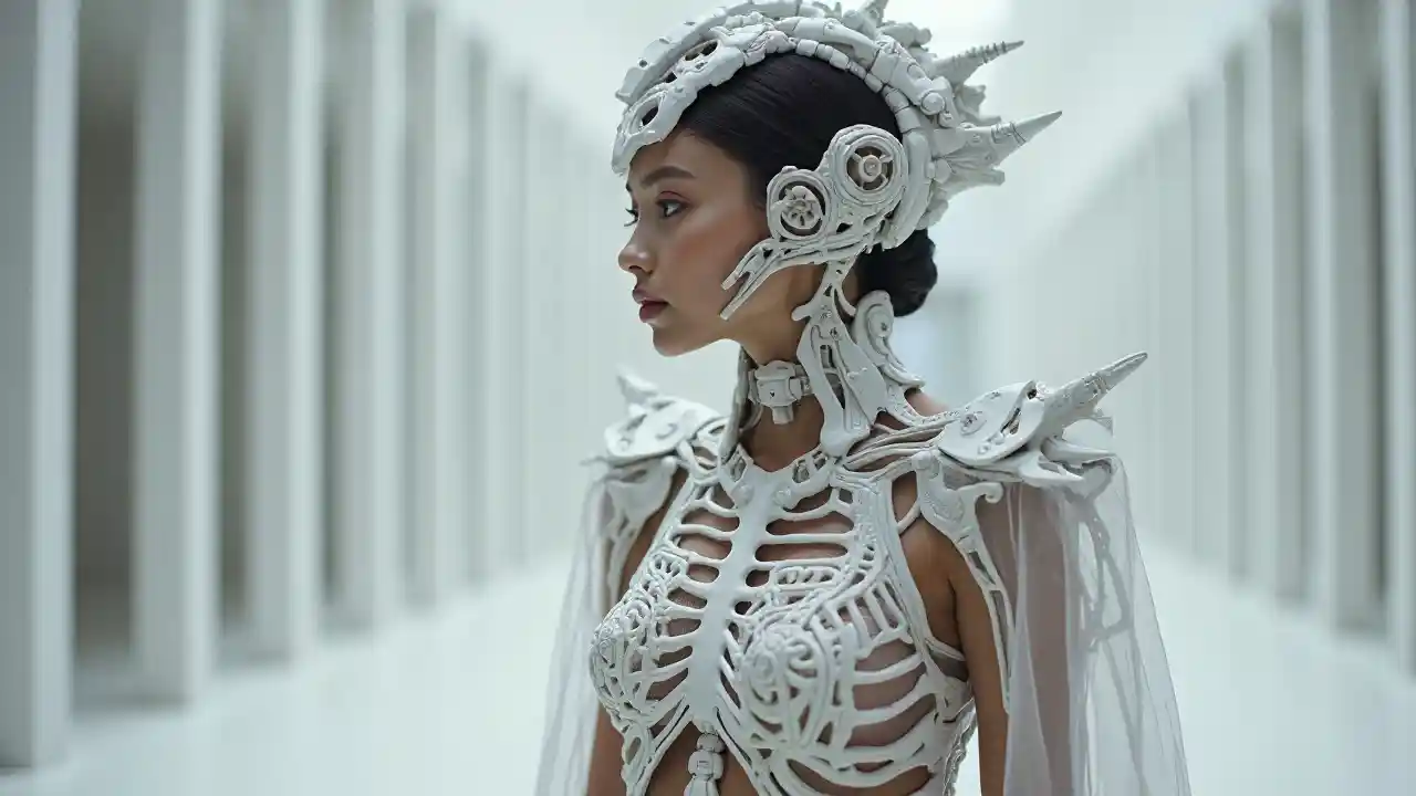 Exoskelett stilvolle Laufsteg Look