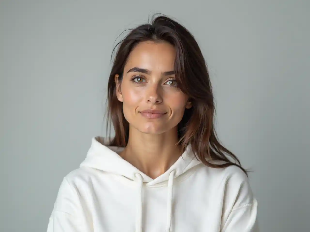 Ritratto di una bianca latina con cappuccio