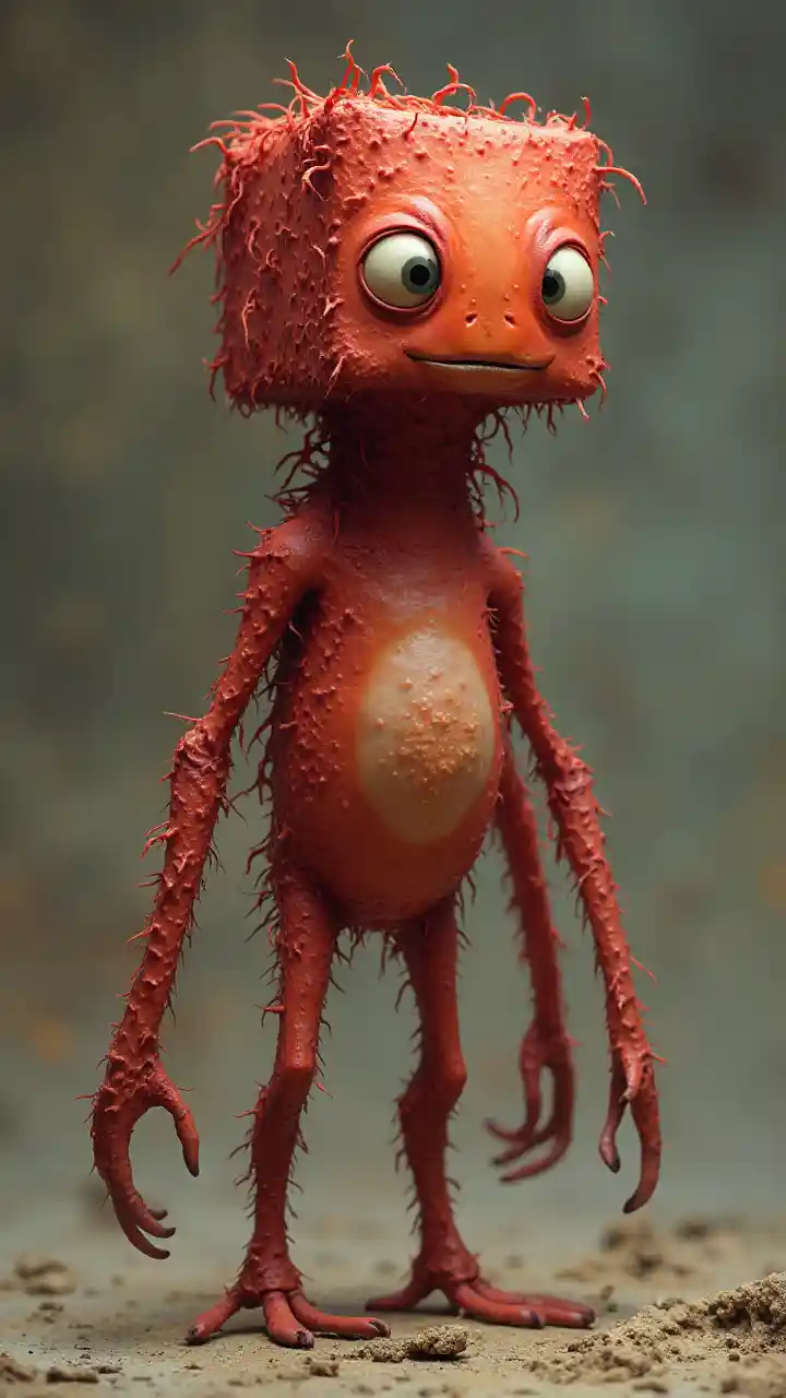 Kiumbe Mwekundu Mwenye Manyoya