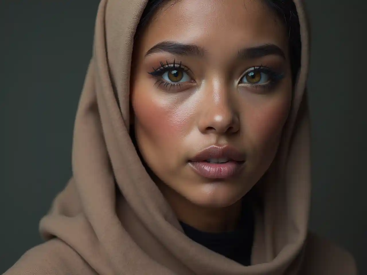 Moderne robot Hijab Portret