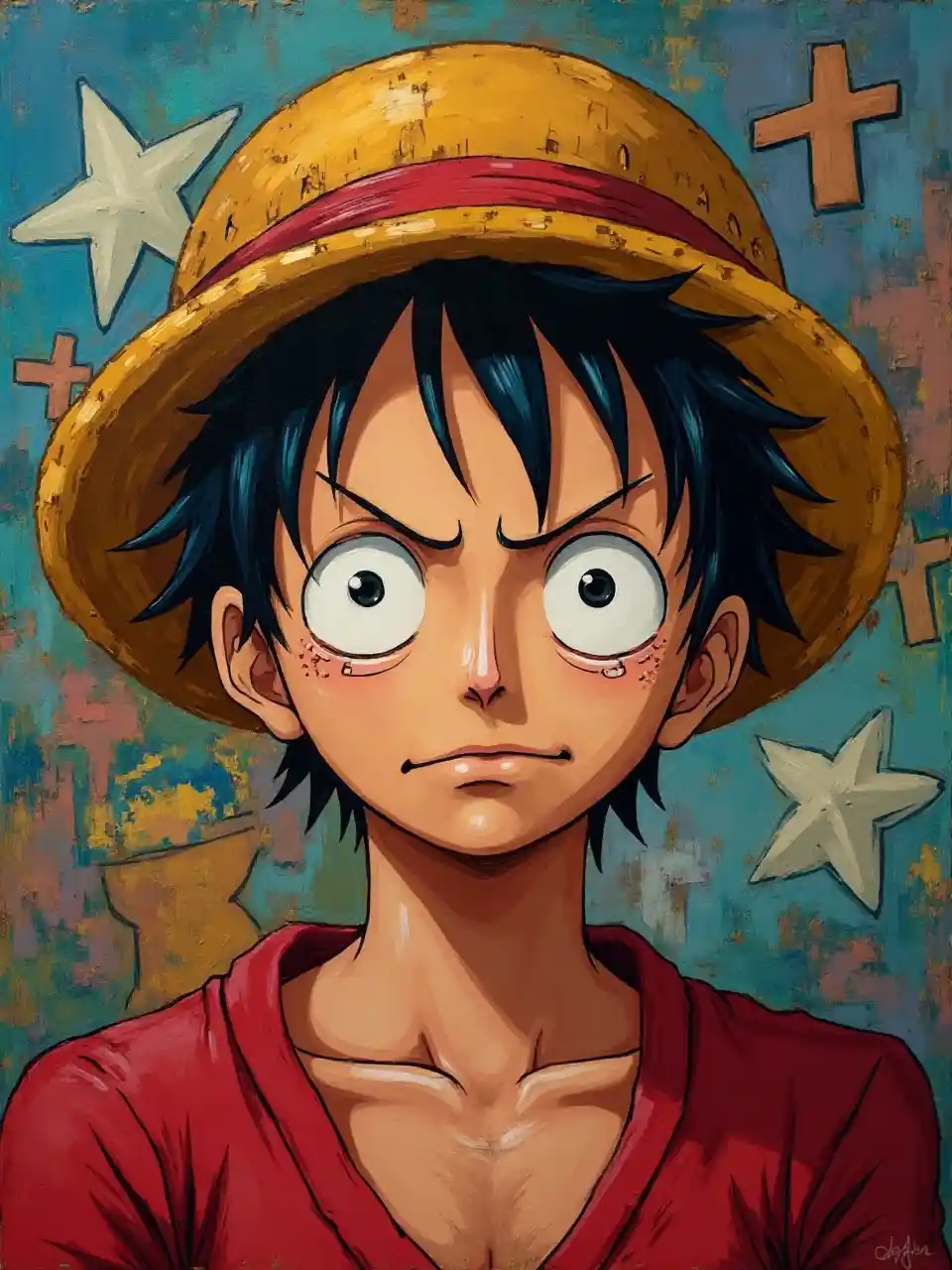 Luffy One Piece Cubism Sanaa