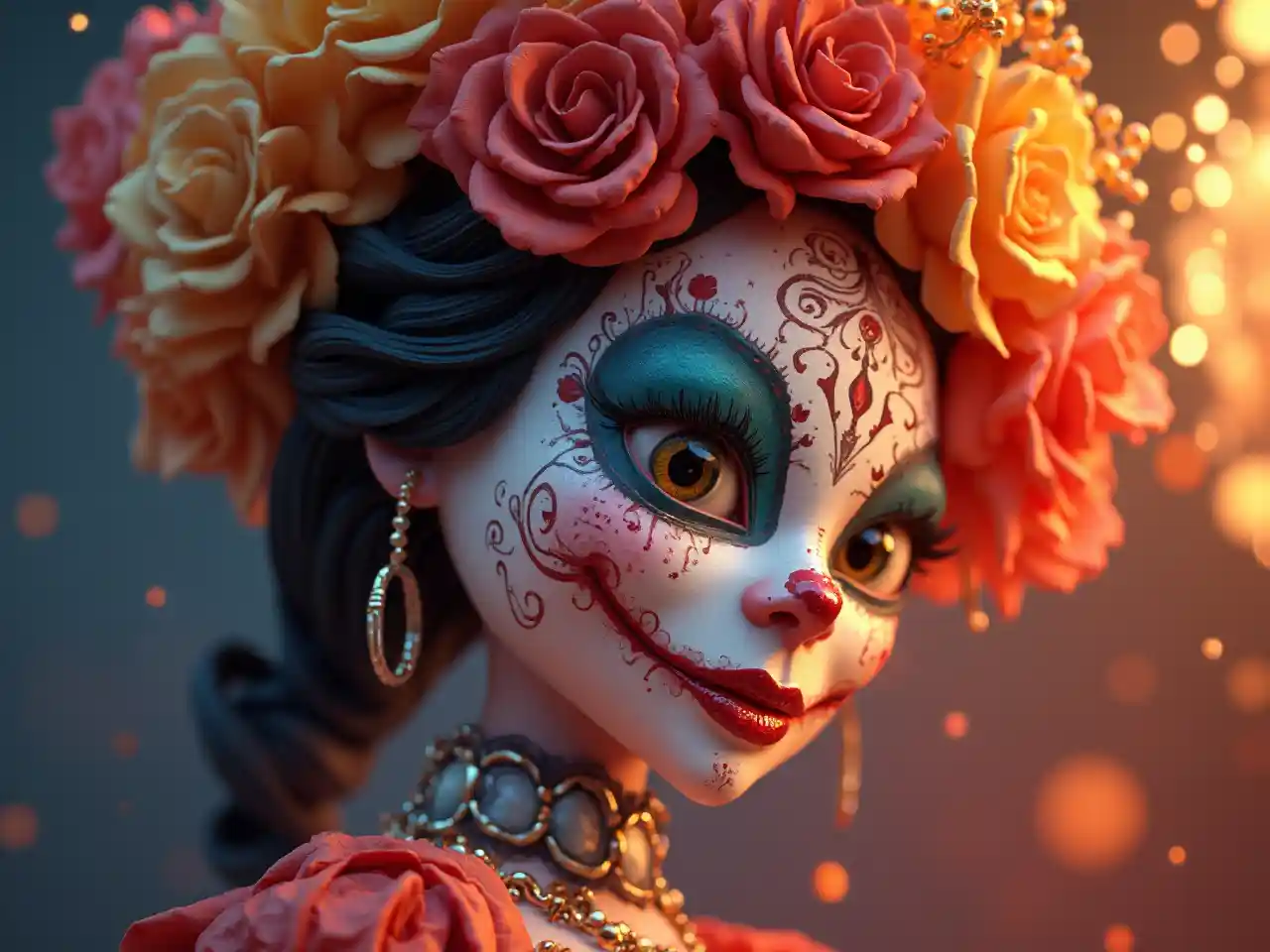 Catrina Radiant Detailed Beautiful Render (Katrina Mchanganyiko wa Picha)