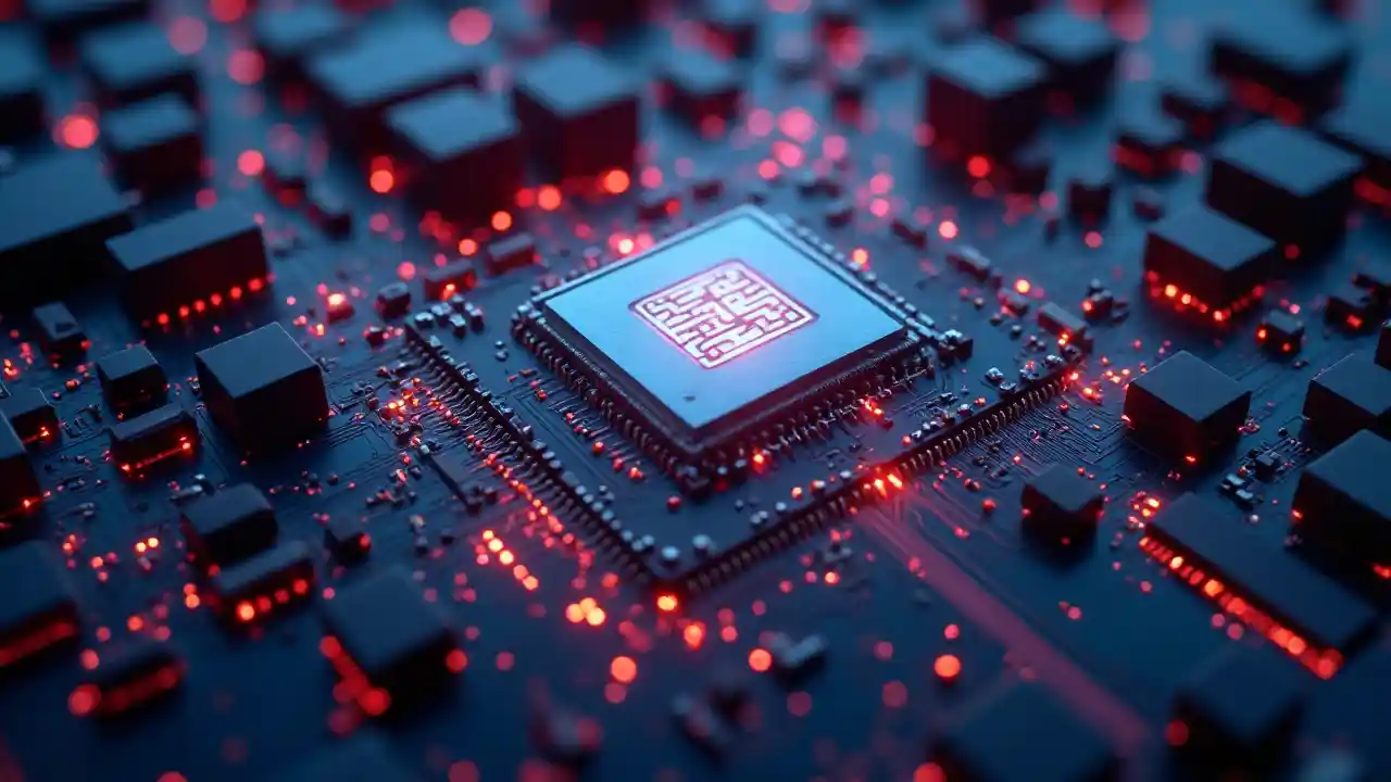 Digitalisasi Prosesor CPU Papan Sirkuit