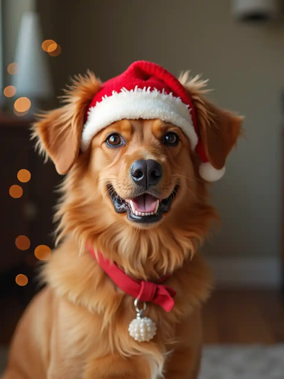 Orange Yorkshire Dog Christmas