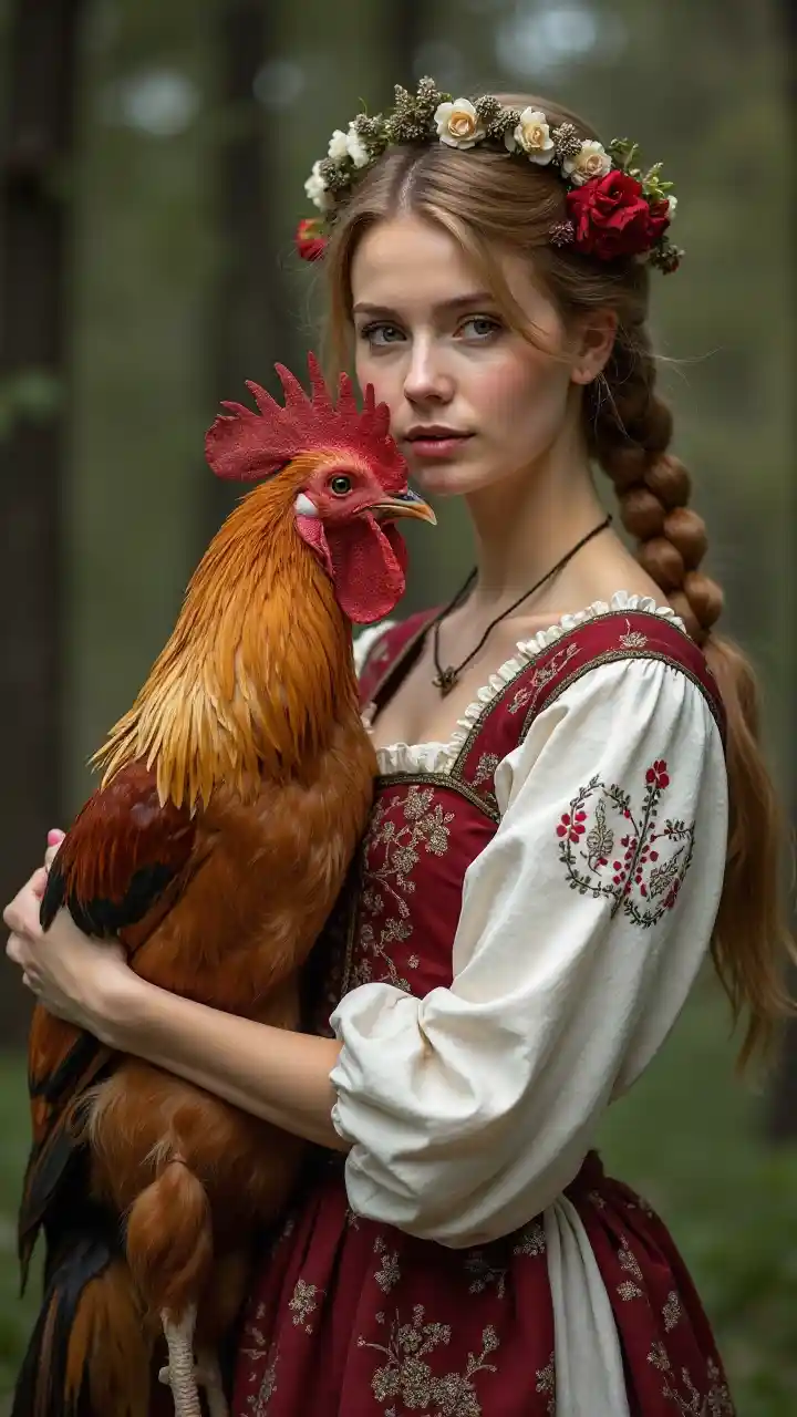 Người phụ nữ trong truyện cổ tích con gà trống