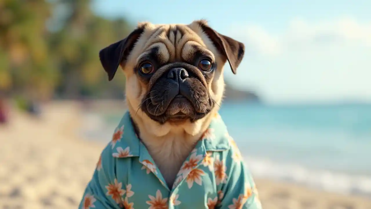 Pug Mwenye Sura Nzuri