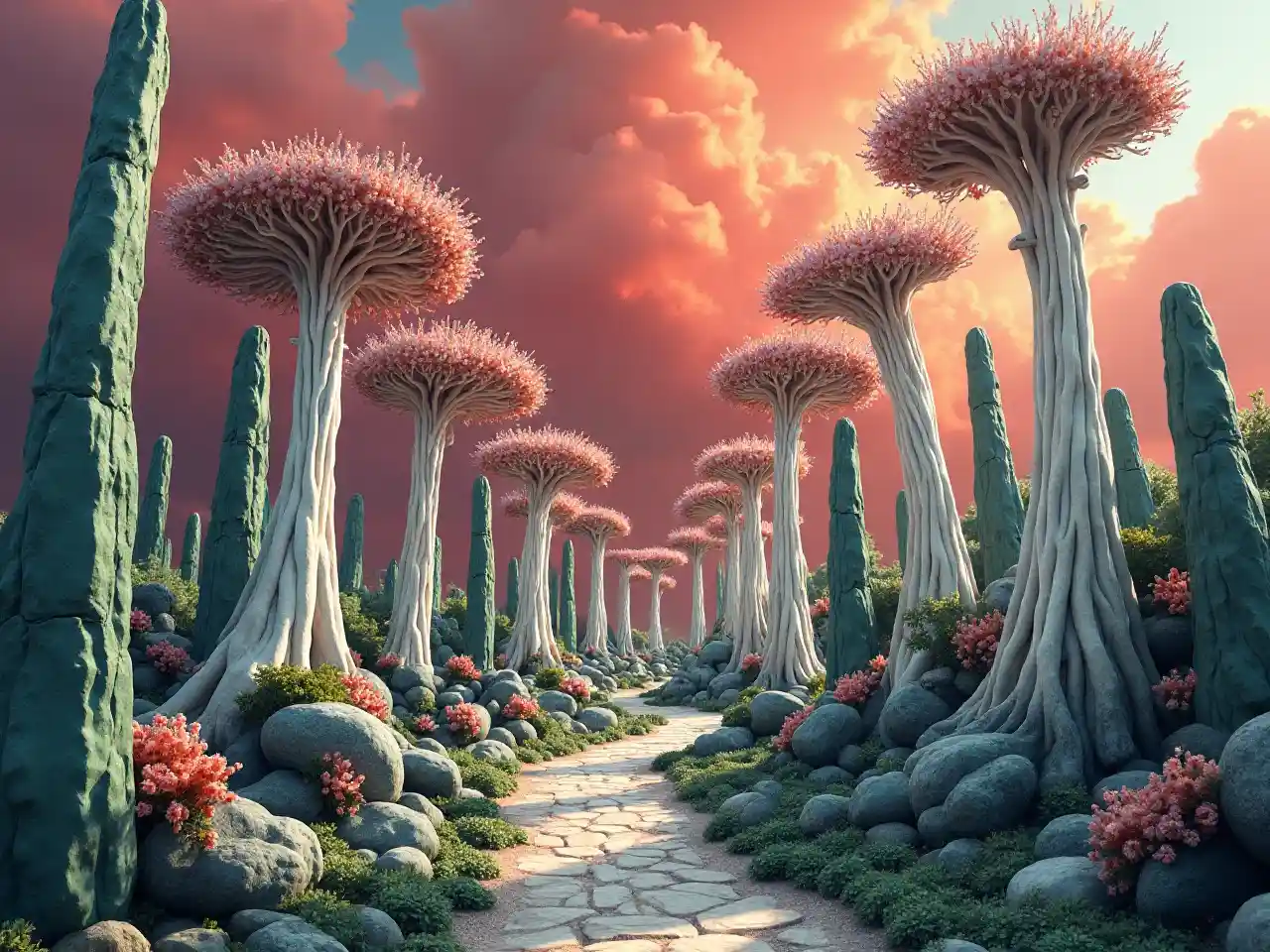 Miti ya Ajabu ya Juu Mawingu Mwekundu