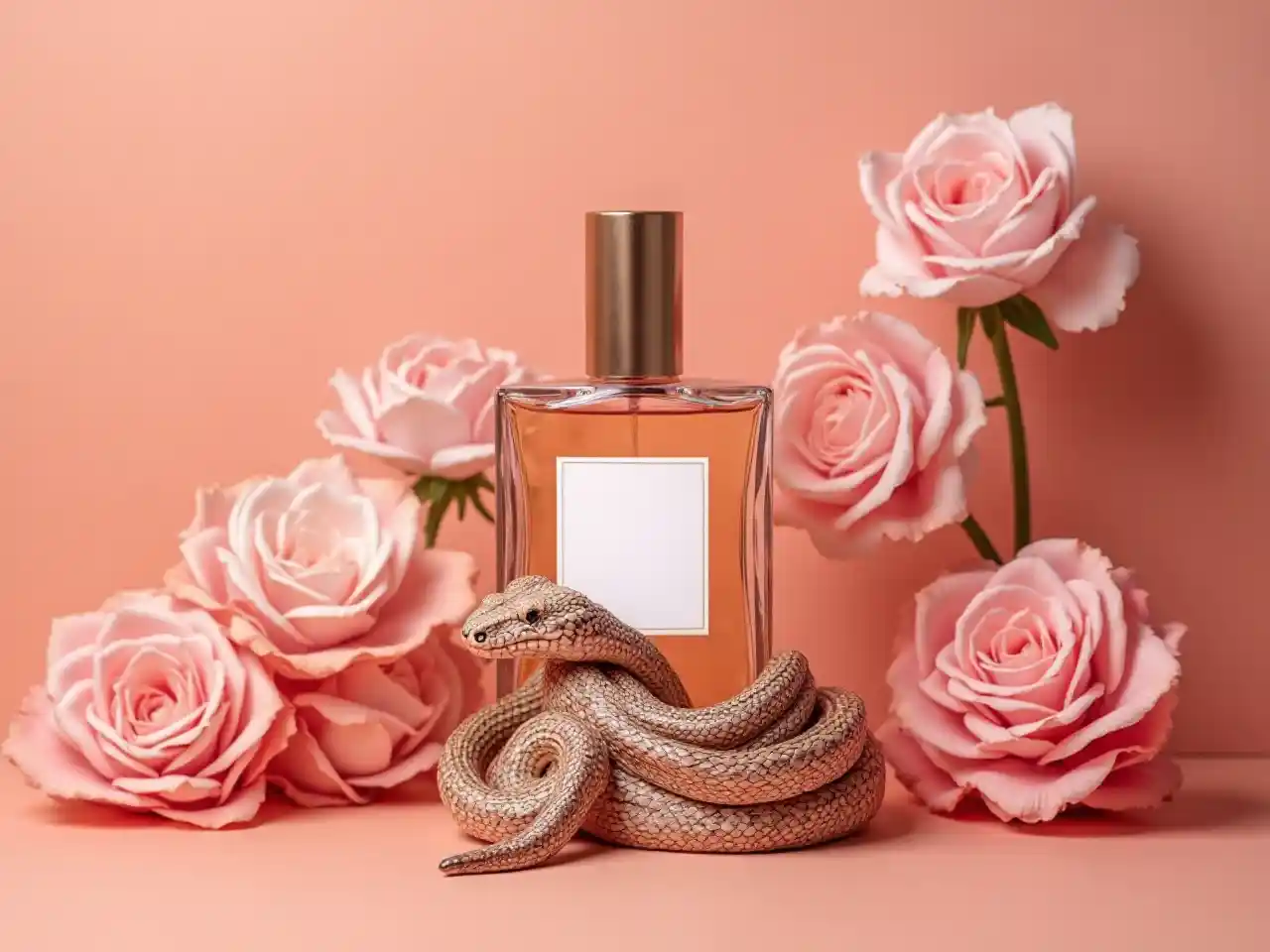 Flacon de parfum floral