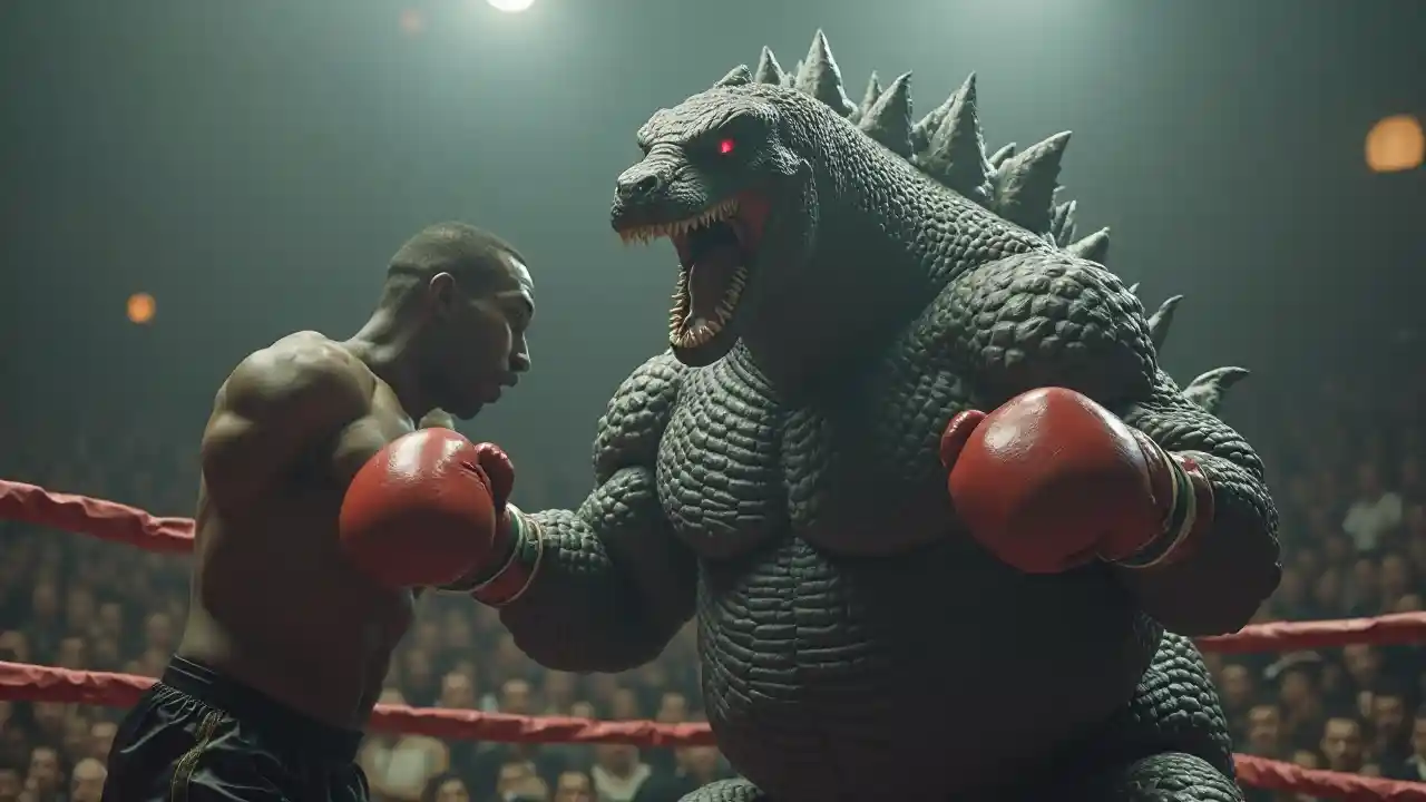 Godzilla Boxing Victory