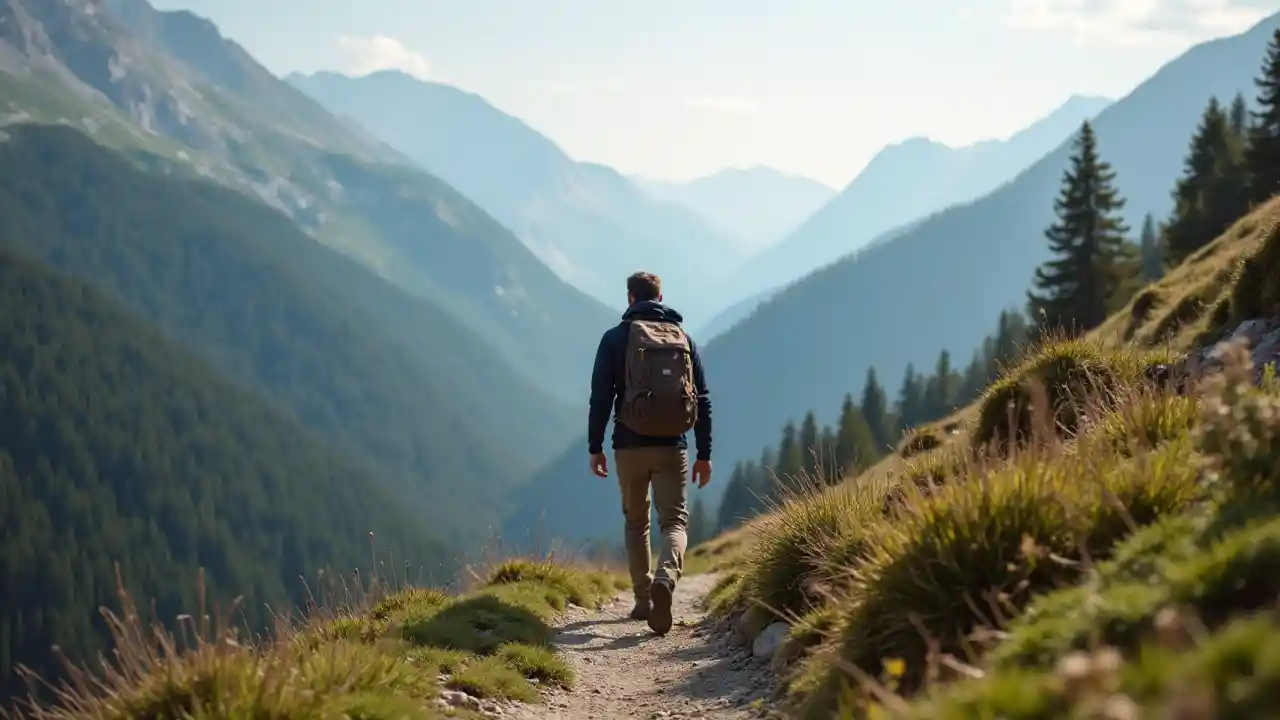 Backpack Hiker Mountain Trail