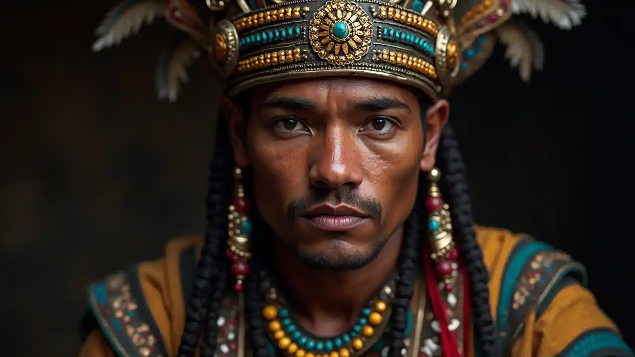 Aztec Warrior Portrait