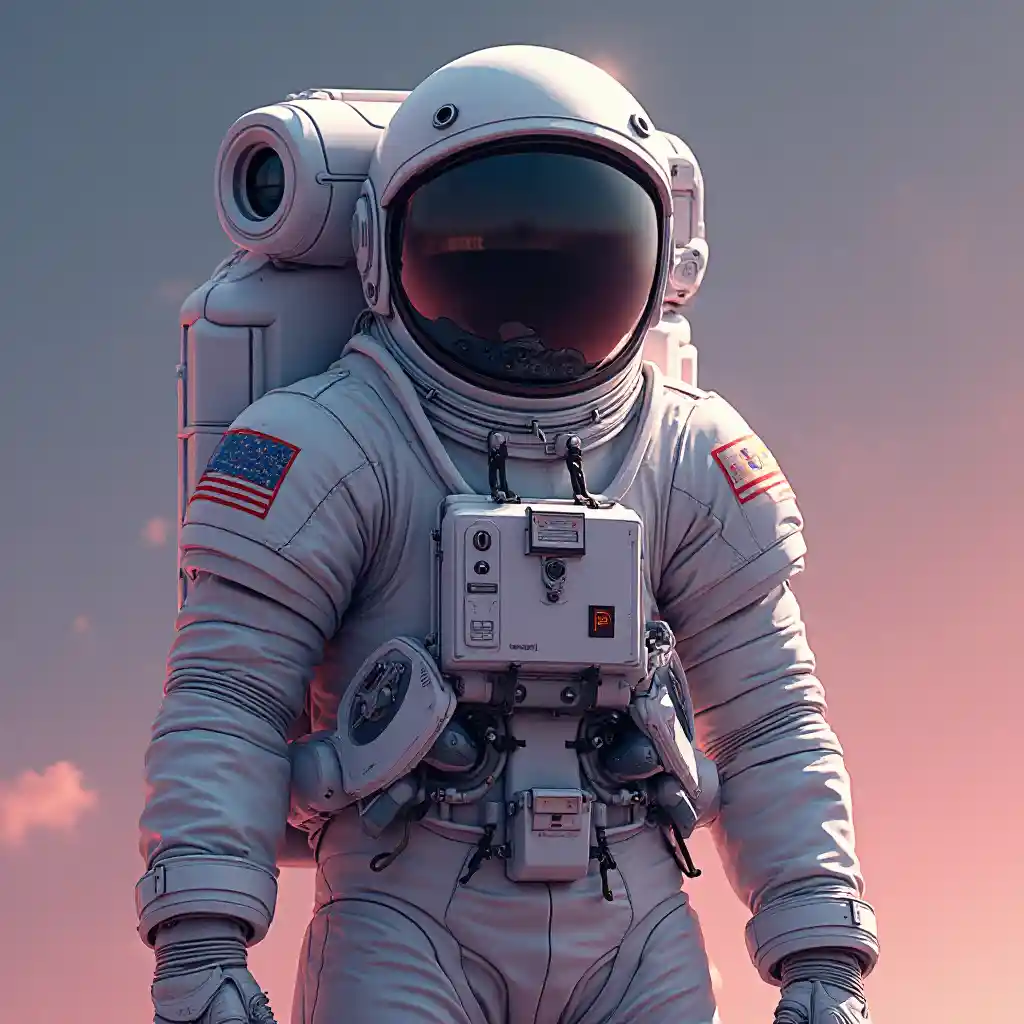 Astronaut Cyberwave Art