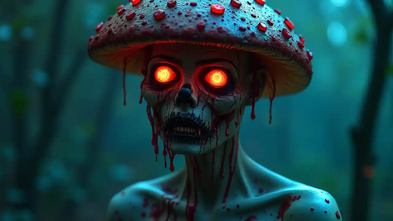 Fantasia de cogumelos zumbis