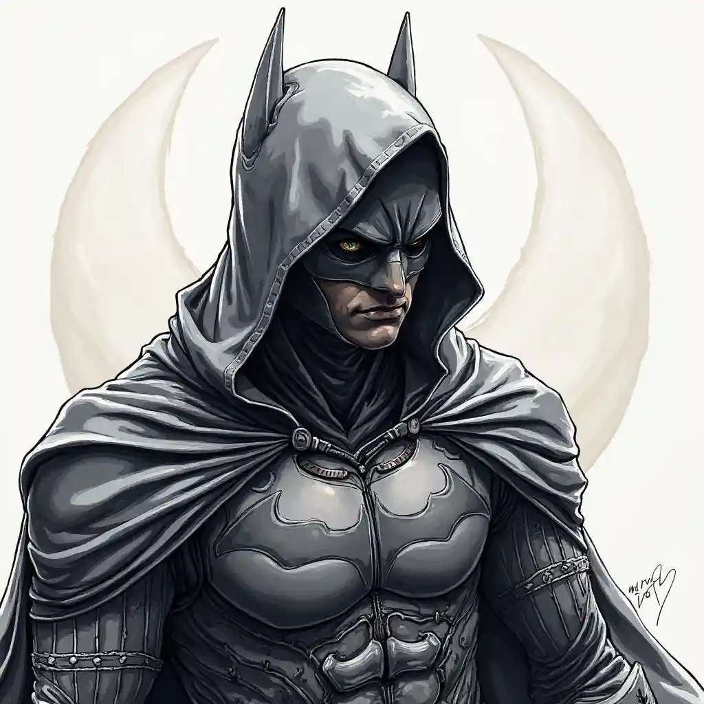 Mond Ritter Zeichnung