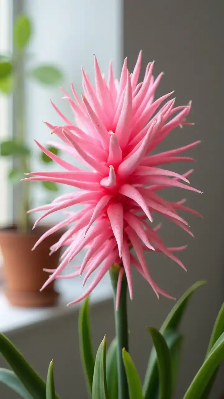 Różowy Kwiat Tillandsia Home