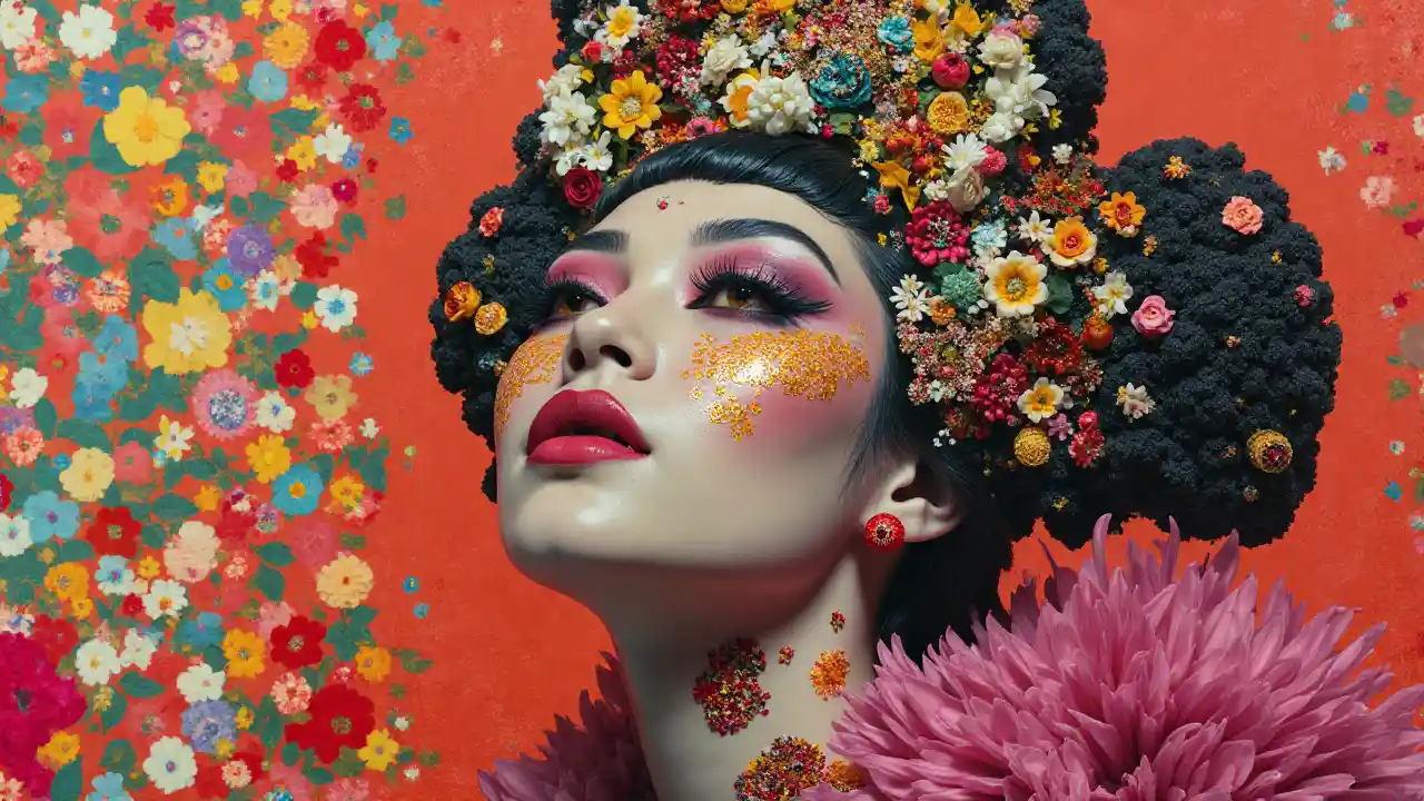 Mungu wa kike Avarice Pop-Art Collage