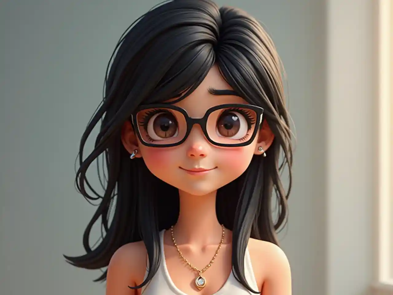 Pixar Girl Black Hair
