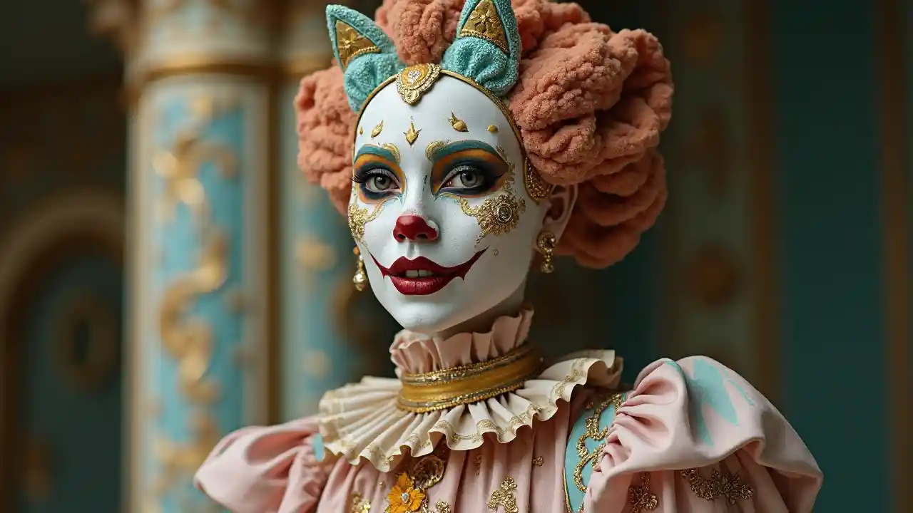 Πορτρέτο γάτας αρλεκίνου